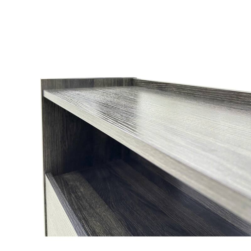 Compact Dark Gray Nightstand with Smooth-Glide Drawer