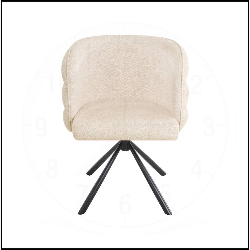 270 Degree Swivel Dining Chairs with Metal Base Set of 2