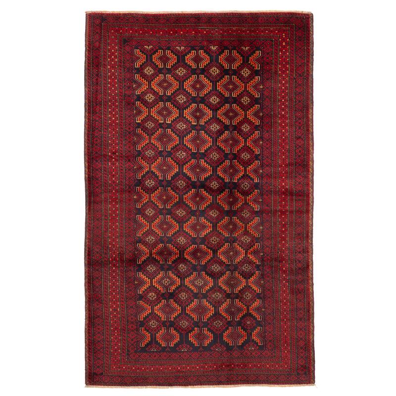 ECARPETGALLERY Hand-knotted Teimani Red Wool Rug - 3'8 x 6'7