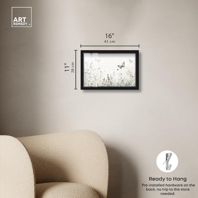 Butterfly Field Shadowbox by Art Remedy