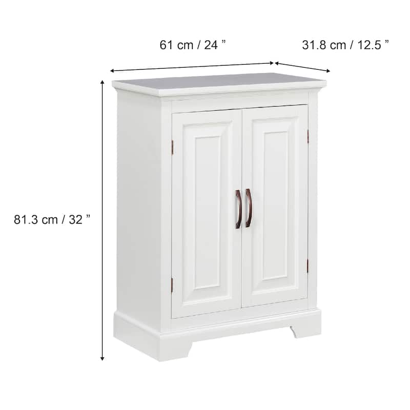 Teamson Home St. James Wooden Floor Accent Cabinet with 3 Shelves