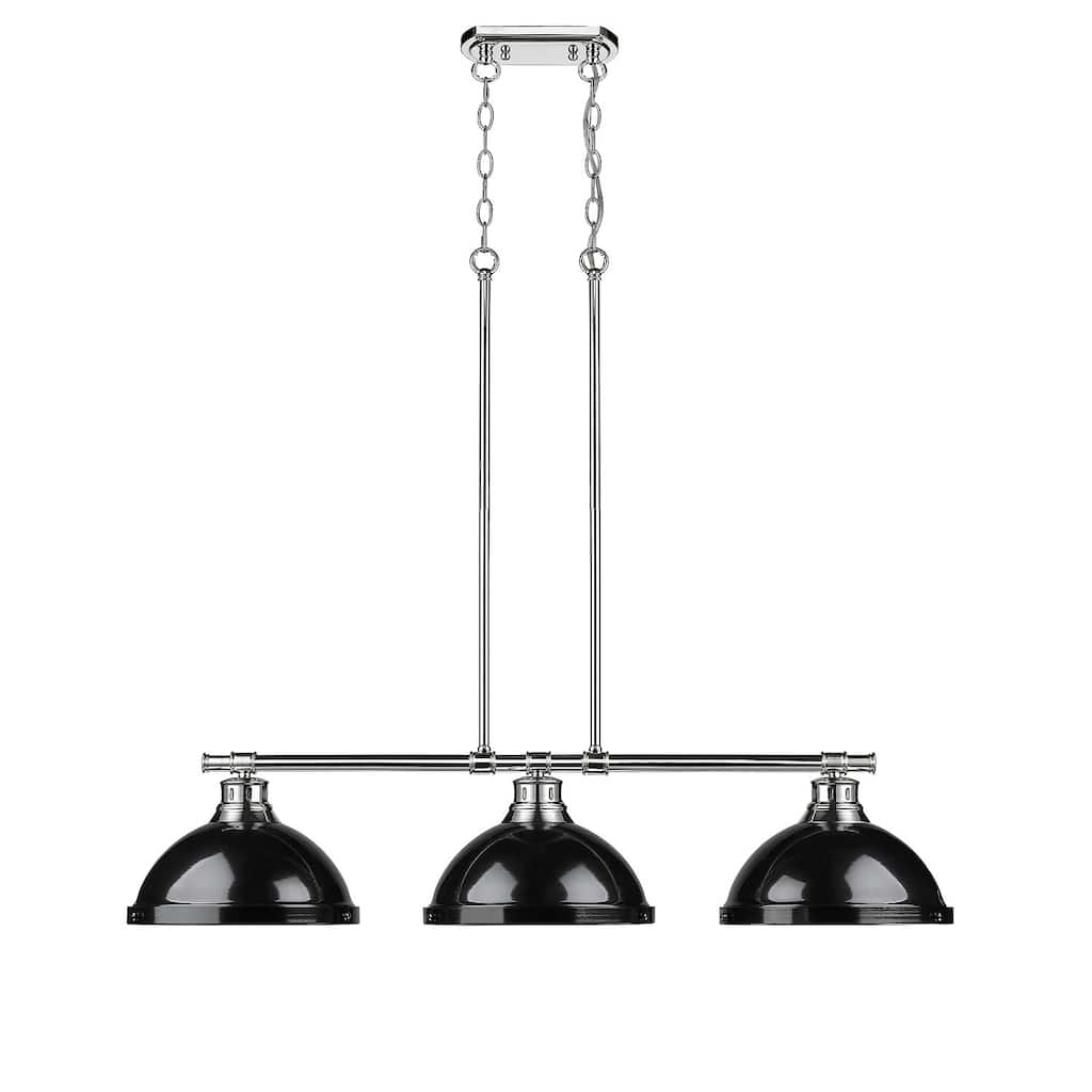Golden Lighting 3602-3LP CH Duncan 3 Light 40" Wide Linear Pendant