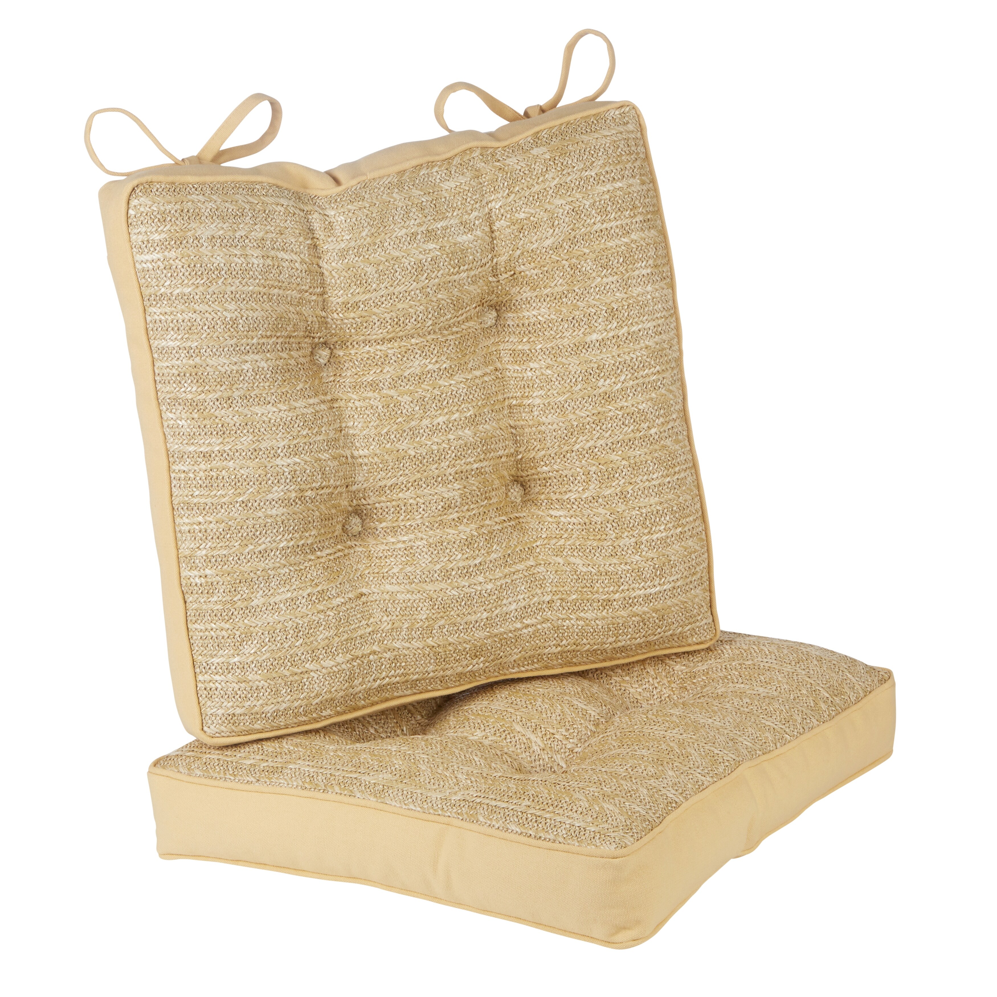 Burlap shop seat cushions