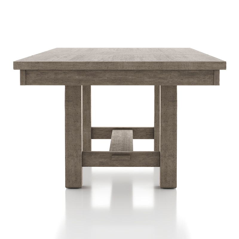Furniture of America Jusk Rustic Grey Wood 7-Piece Dining Table Set