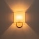 preview thumbnail 17 of 17, 1-Light Modern Ivory Fabric Wall Sconce