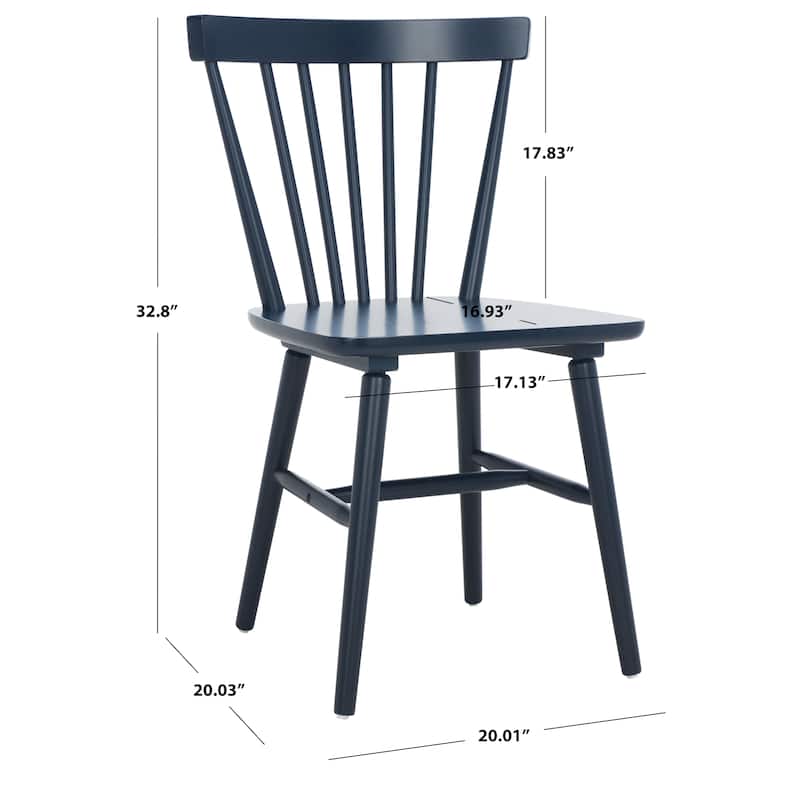 SAFAVIEH Signa Spindle Farmhouse Dining Chair (Set of 2) - 20" W x 20" D x 33" H - 20"W x 20"D x 33"H