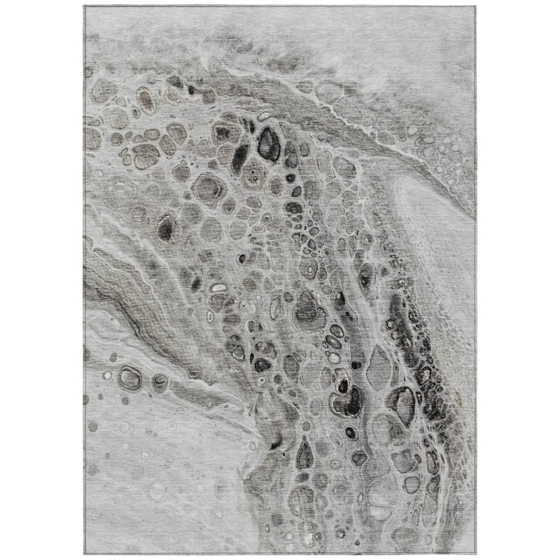 HomeRoots Abstract Transitional Rectangle Outdoor Rug
