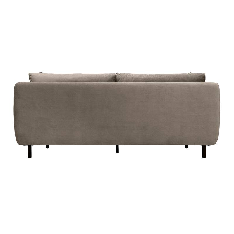 Serenity 79" Fabric or Velvet 3 Seater Cloud Sofa Couch with Black Metal Legs