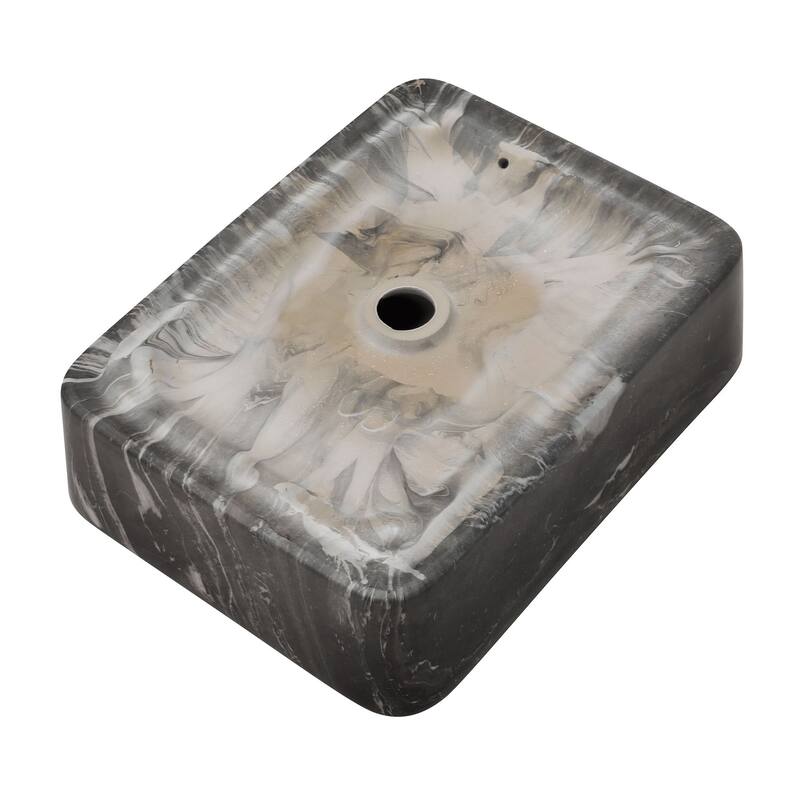 19"x15" Modern Marble Rectangle Vessel Bathroom Sink