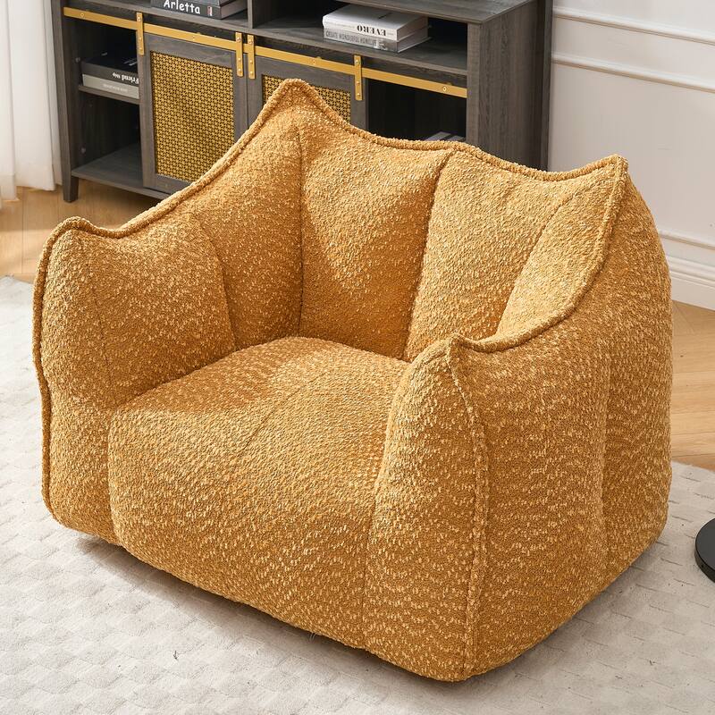 Chenille Lounge Chair with Armrests