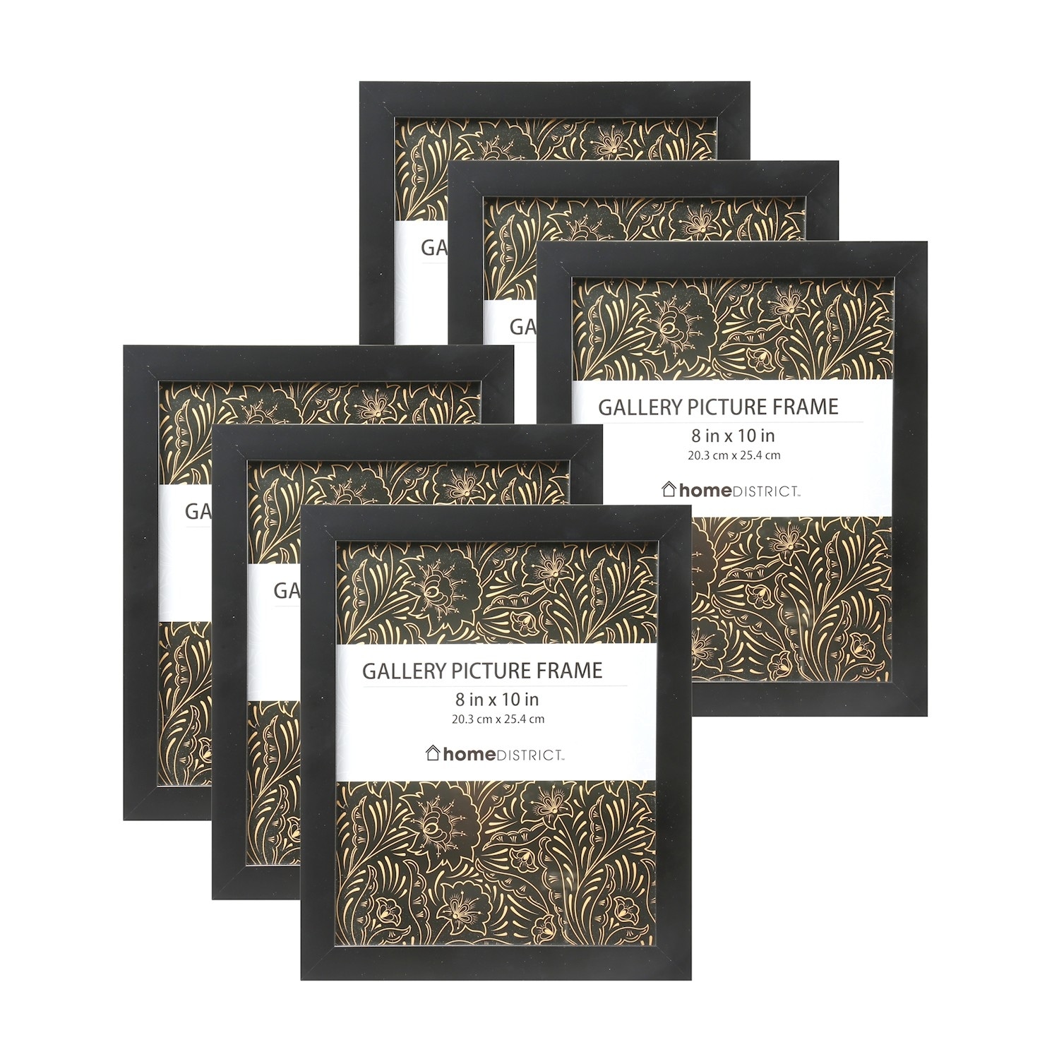 Shop 8 X 10 Inch Picture Frame Set 6 Pack Easel Back Stand Wall Mount Horizontal Vertical With Glass 6 Pieces Black Overstock 30897868