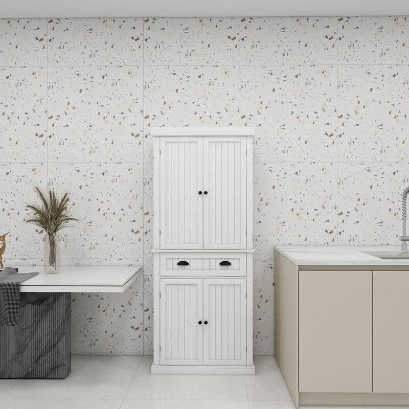 71" Kitchen Pantry Cabinet Freestanding Kitchen Pantry Cupboard With Doors Shelves Tall Storage Cabinet For Dining Room