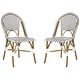 preview thumbnail 5 of 8, SAFAVIEH Salcha Indoor-Outdoor Black/ White Stacking Side Chair (Set of 2)