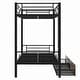 preview thumbnail 18 of 16, Twin over Twin Size Metal Bunk Bed With Two Drawers Under The Bed,2 Twin Size Beds,Black