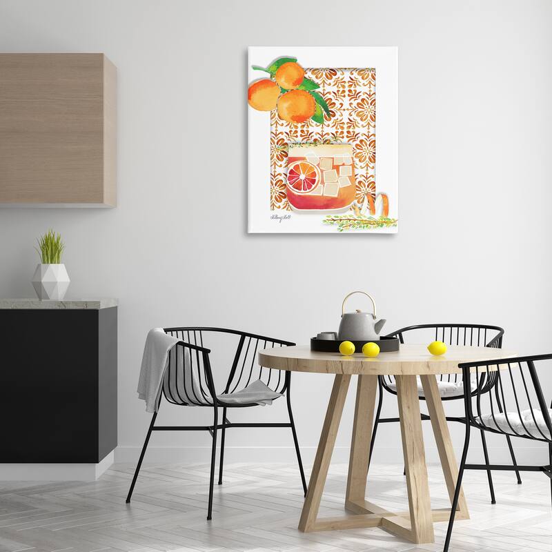 Stupell Mediterranean Pattern Negroni Canvas Wall Art Design By Hillary Holt