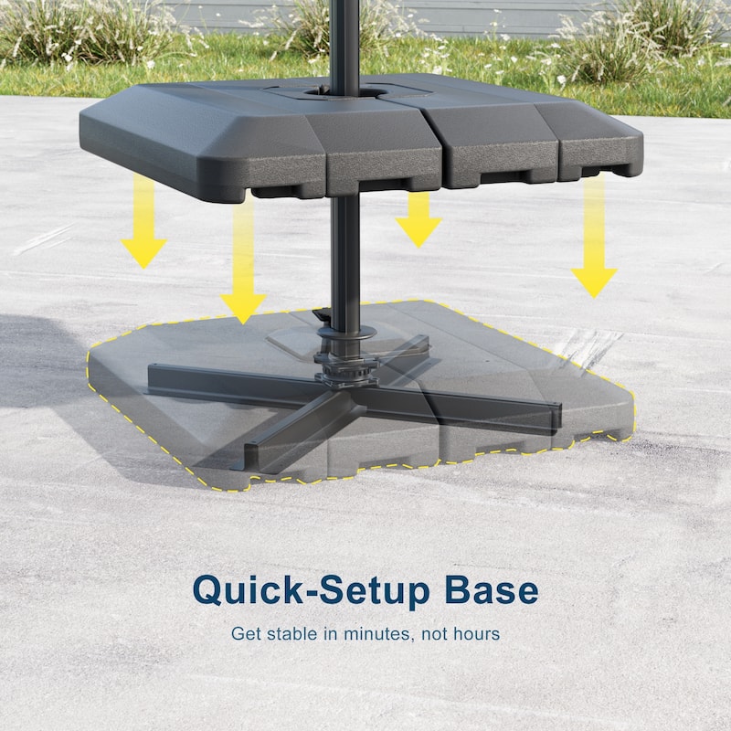 Outdoor 10FT LED Patio umbrella for Garden