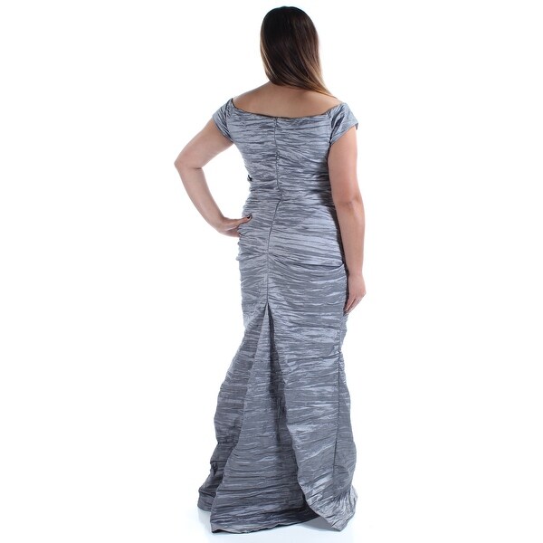 alex evenings silver dress