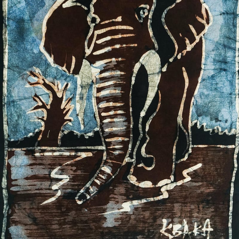 Novica Handmade Walk The Land Batik Cotton Wall Hanging