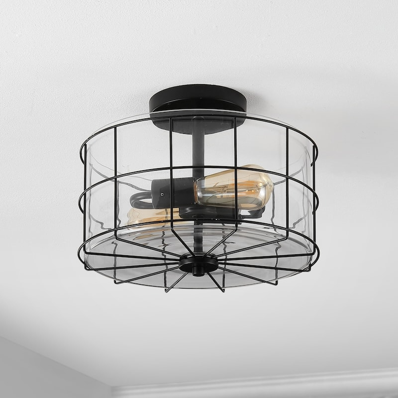 SAFAVIEH Lighting Hannes Flush Mount - 12"W x 12"D x 8"H