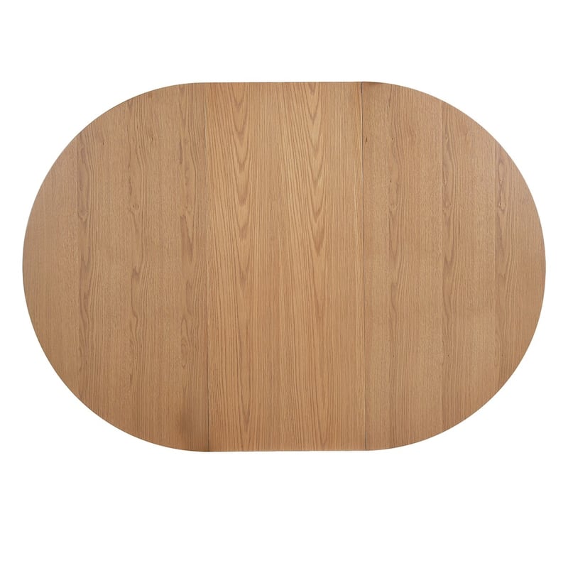 Extendable Round Dining Table Set with 18" Removable Leaf