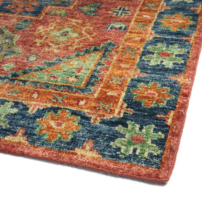 Atiqa Collection Multi Rectangle Indoor Area Rug