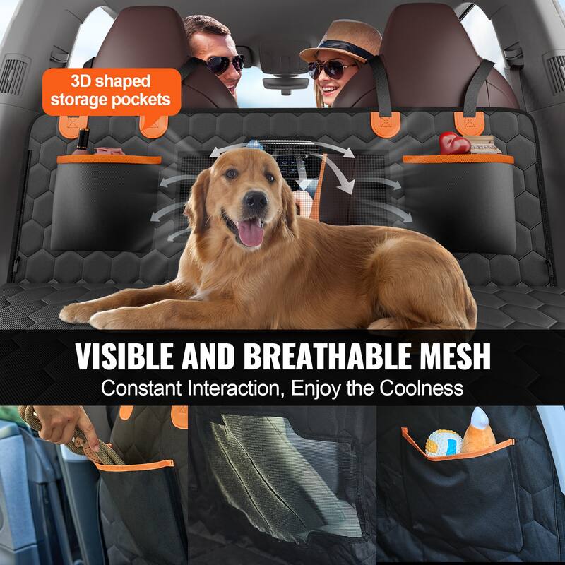 Back Seat Extender for Dogs,Dog Hammock for Car Back seat,Dog Car Seat Cover with Hard Bottom Dog Car Seat Bed