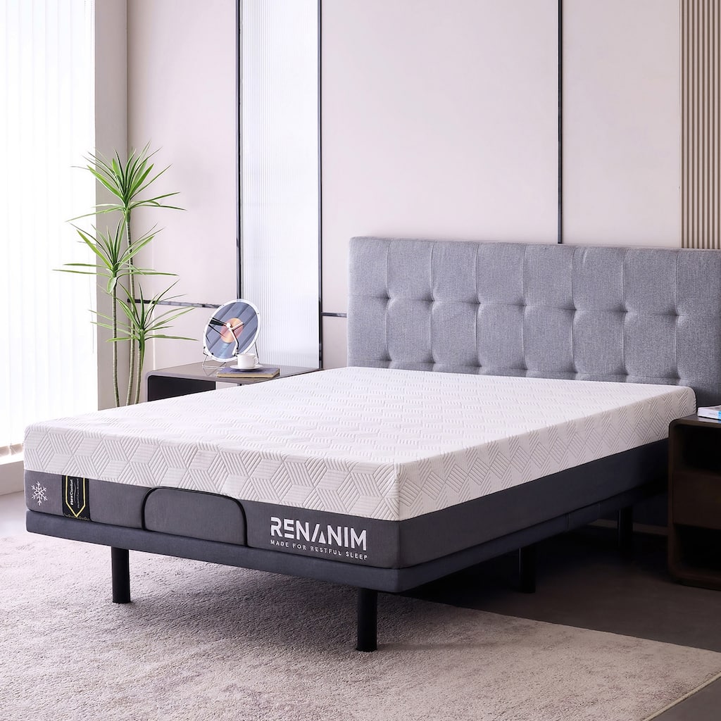 Renanim Hybrid Foam Mattress-in-a-Box, Cooler Sleep, Breathable, Supportive, Pressure Relief