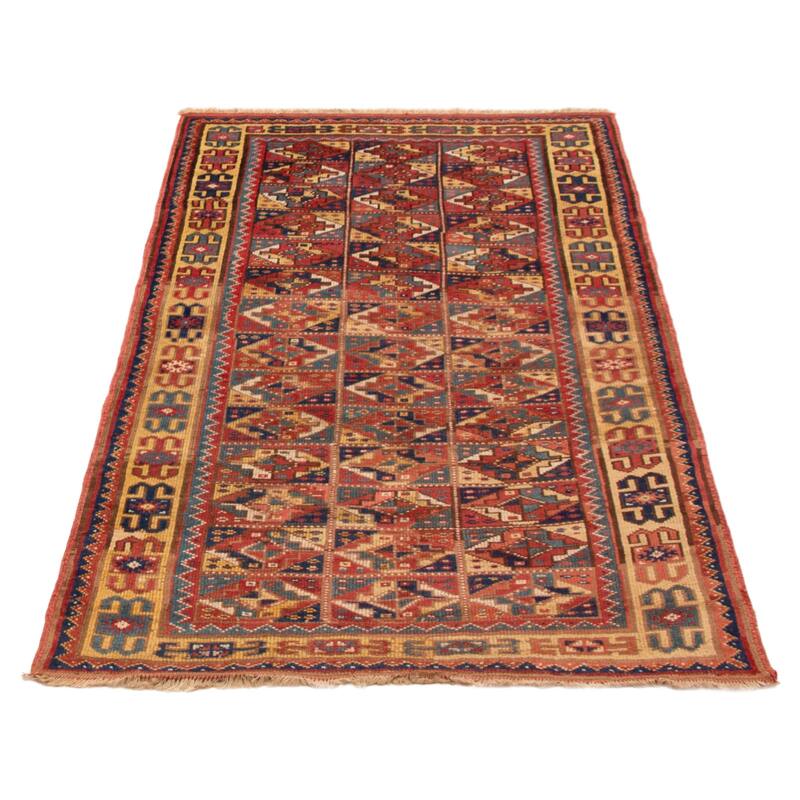 ECARPETGALLERY Hand-knotted Melis Red Wool Rug - 4'3 x 7'7