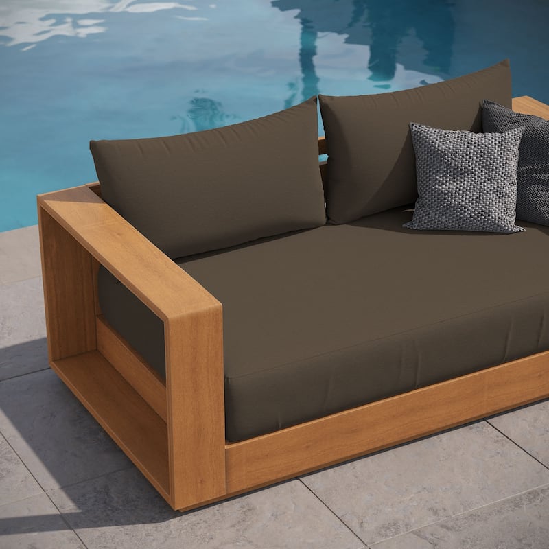Tahoe Acacia Wood Outdoor Patio Acacia Wood Loveseat
