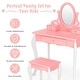 preview thumbnail 17 of 16, Gymax Kids Vanity Princess Makeup Dressing Table Stool Set W/ Mirror - See Details