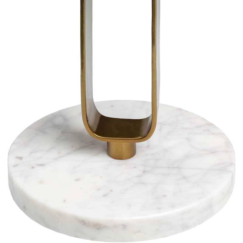 Donovan Marble End Table - 24"H x 12"W x 12"D
