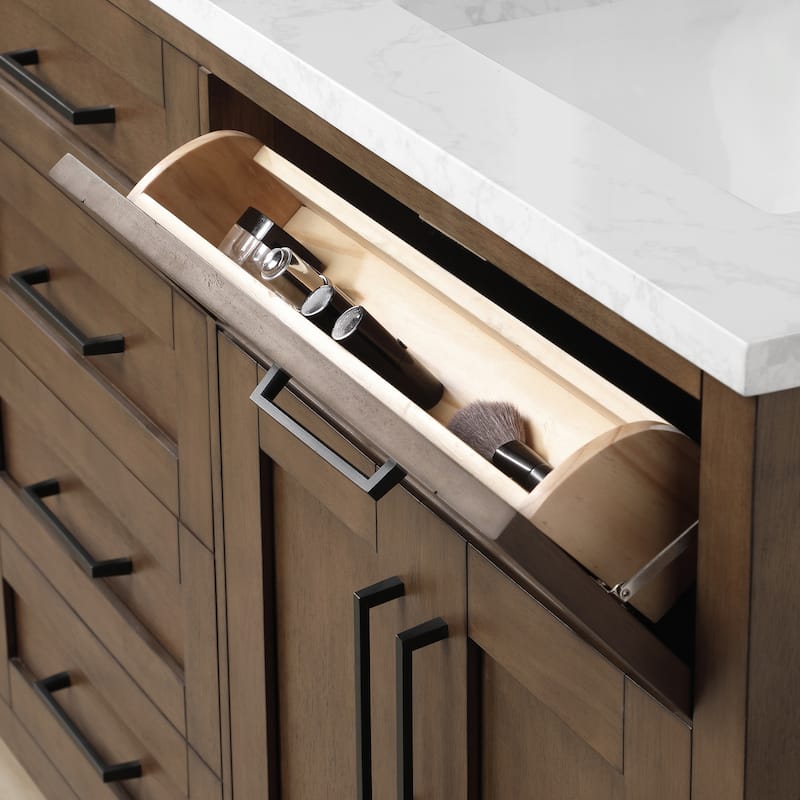 OVE Decors Tahoe 72 in. Almond Latte Vanity with 2 Mirrors included