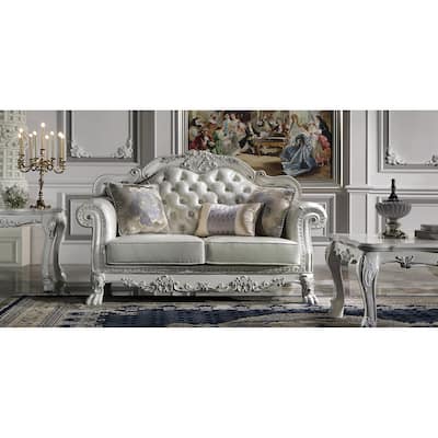 Adison Pear White and Bone White Loveseat with 3-Pillow
