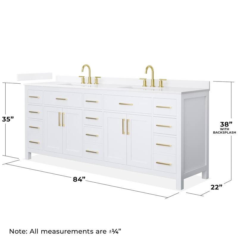 Wyndham Collection WCG2424-84D-QTZ-US3MXX Beckett 84" Free Standing