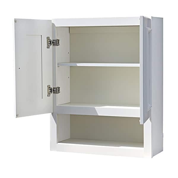2126 Linen White Bathroom Wall Cabinet Overstock 31486735