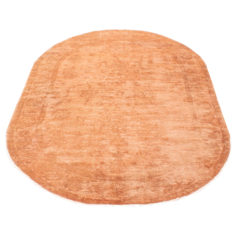 ECARPETGALLERY Hand-knotted Vibrance Copper Wool Rug - 6'6 x 9'6