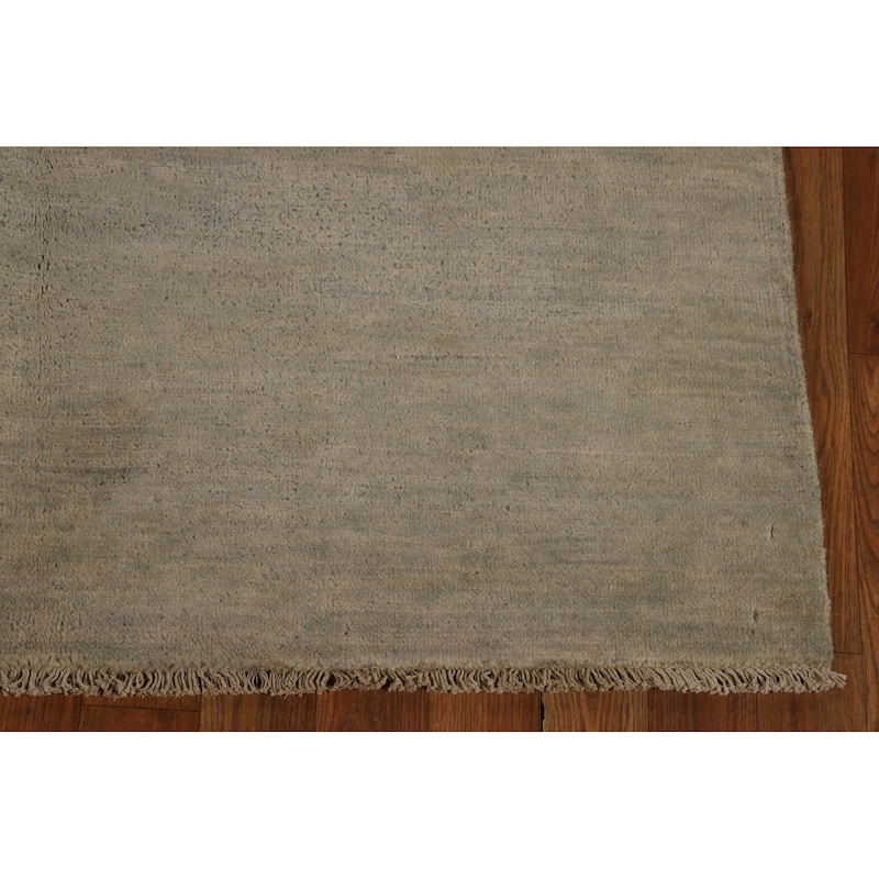 Modern Gabbeh Accent Rug Handmade Wool Carpet - 4'0"x 5'9"
