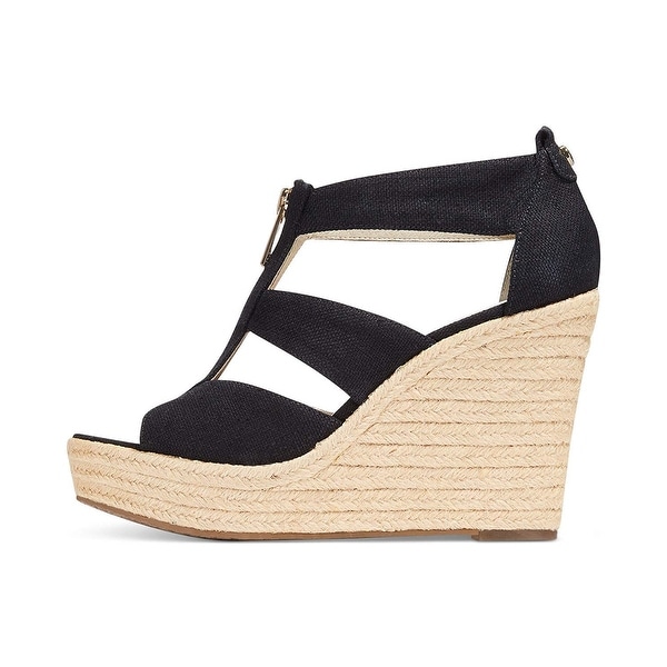 Michael michael kors damita platform wedge sandals clearance black