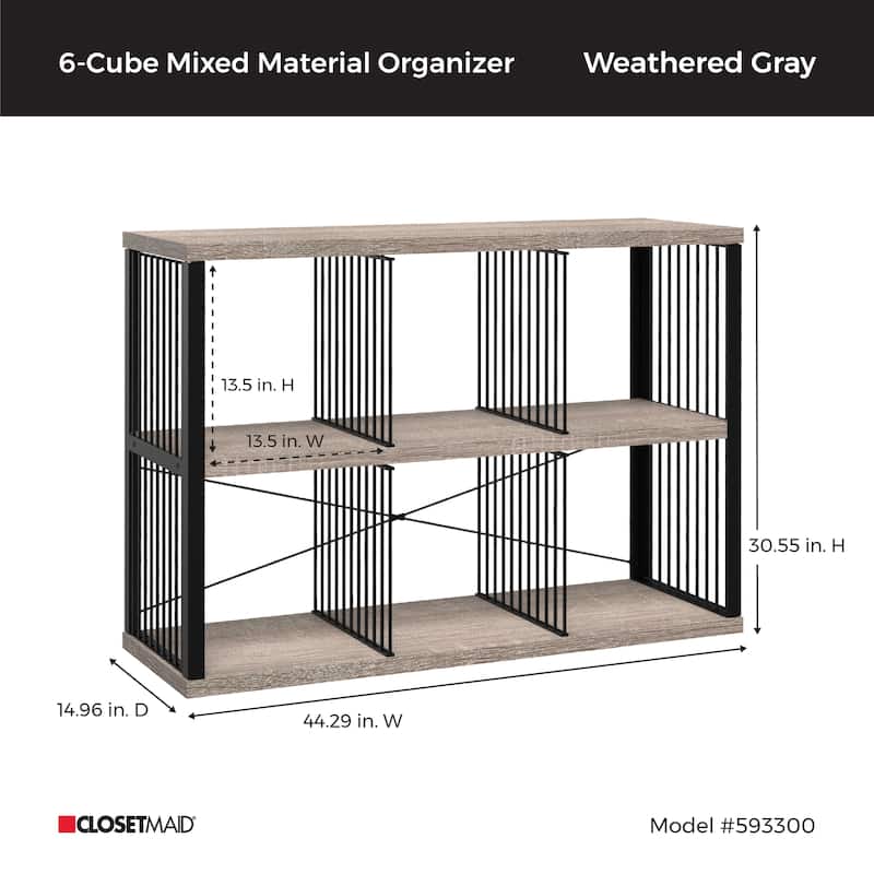 ClosetMaid Steel Frame 6-Cube Organizer
