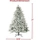 preview thumbnail 9 of 53, 6ft or 7ft Artificial Snow Flocked Christmas Tree with Metal Stable Stand Base for Indoor and Outdoor Holiday Decoration