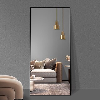 Floor Full Length Mirror with Ultra Thin Aluminum Alloy Frame - Bed ...