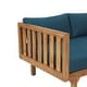preview thumbnail 19 of 29, Claremont Outdoor 3-seat Acacia Wood Daybed by Christopher Knight Home