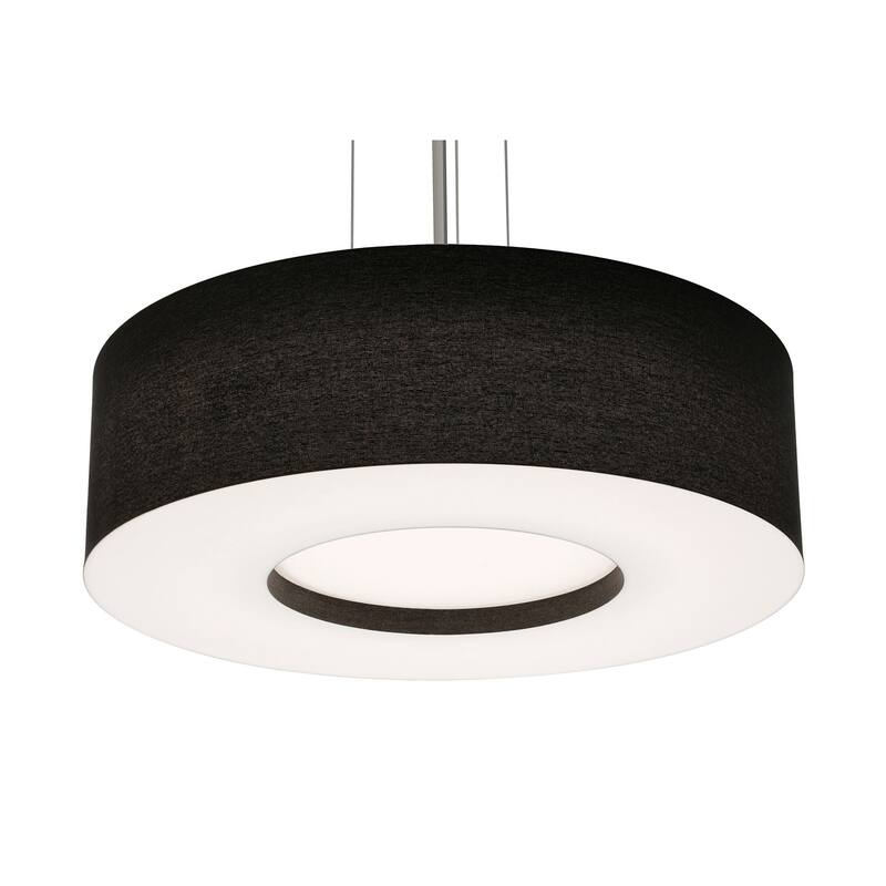 AFX Montclair 24'' Medium Base Pendant - Black/Satin Nickel