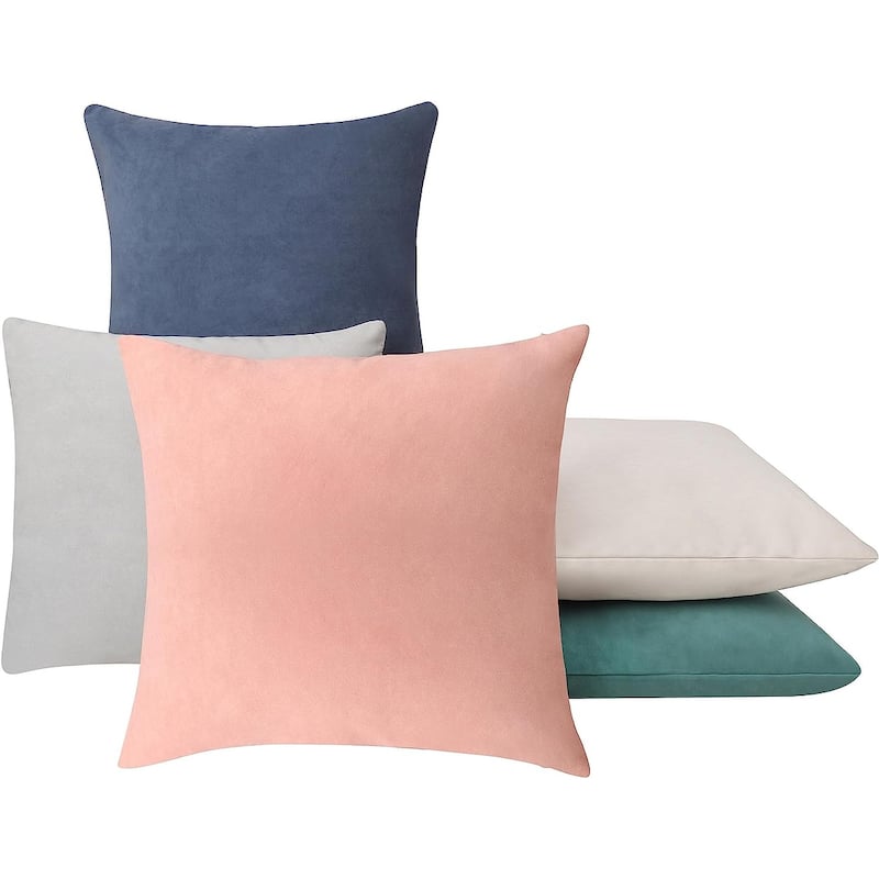 Delara Pack of 1 Velvet Decorative Throw Pillow Cover 20x20 Inches, Cushion Cover, Soft and Breathable Fabric, Hidden Zipper