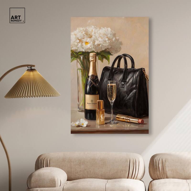 Cheers to Lovely Glam Canvas by Art Remedy, Gallery Wrapped