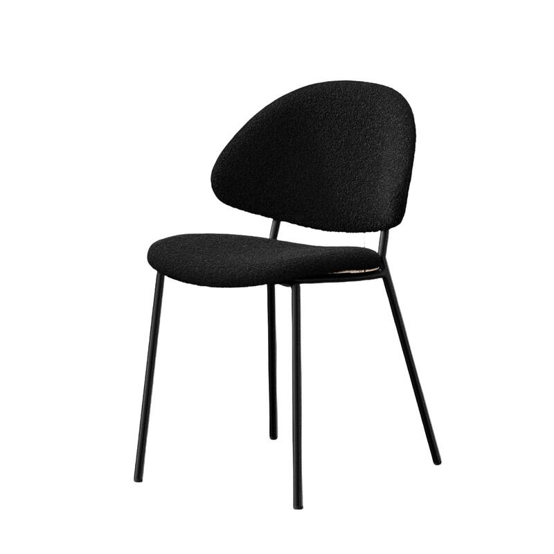 Modern Ergonomic Dining Chair with Slim Metal Legs, Set of 4