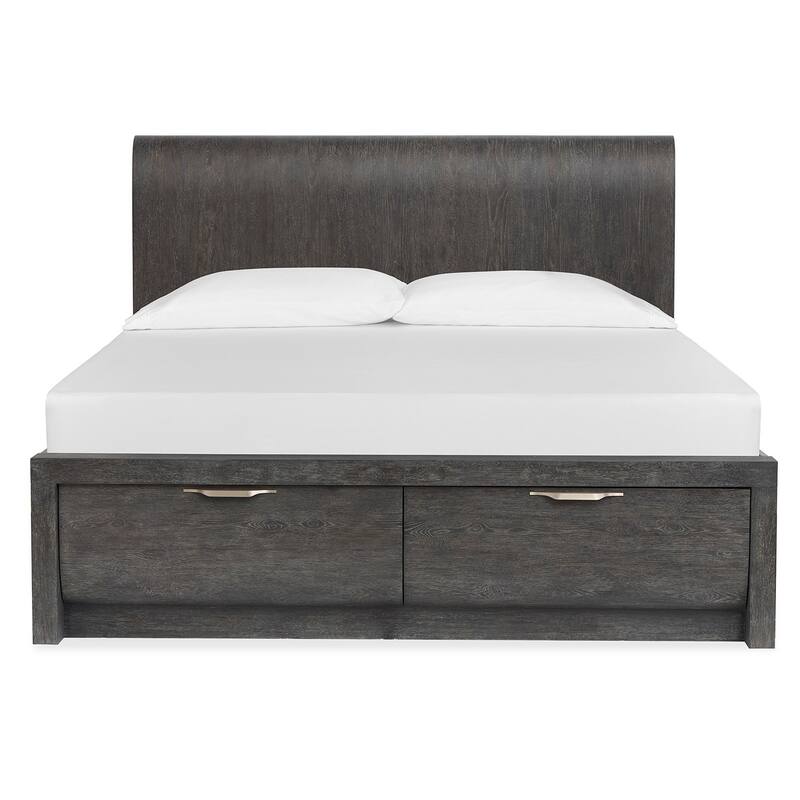 Magnussen Home Kinsley Black Heron Panel Storage Bed