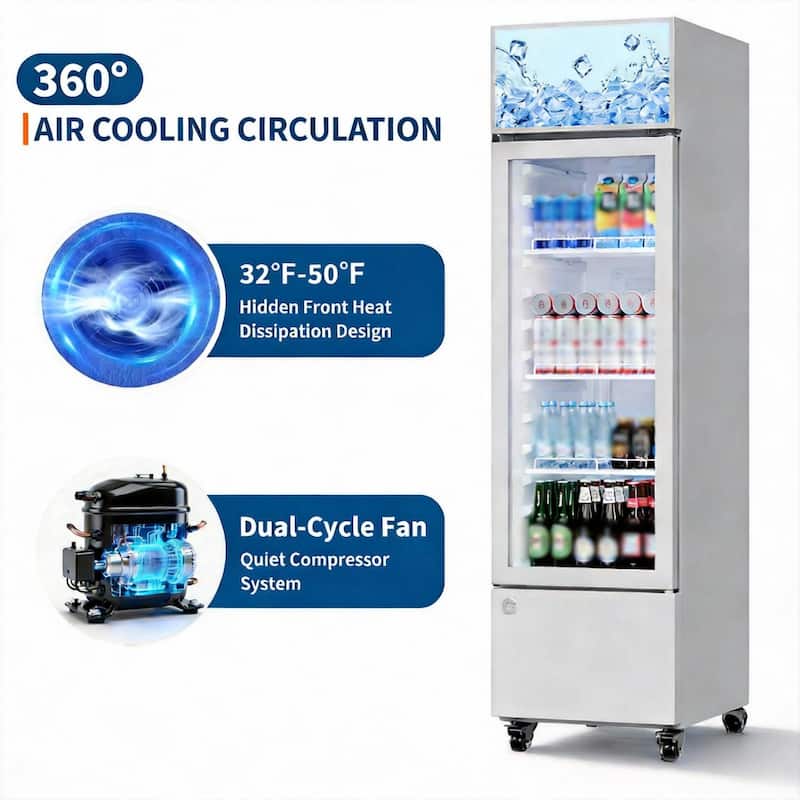 Commercial Beverage Refrigerator, Frost-Free