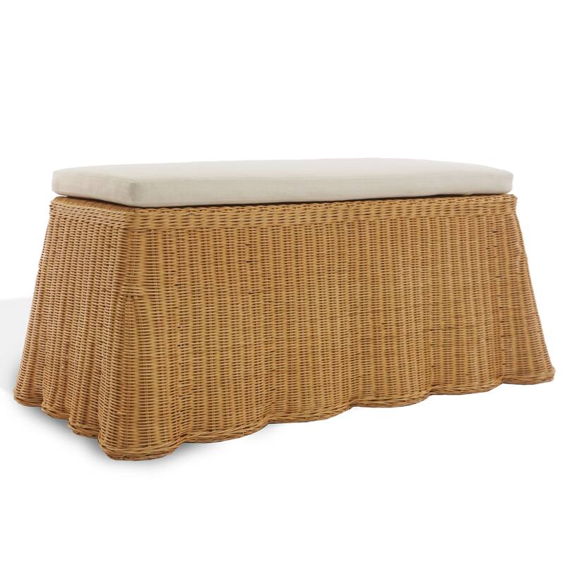 SAFAVIEH Couture Hylda Rattan Bench - 48"W x 24"D x 20"H