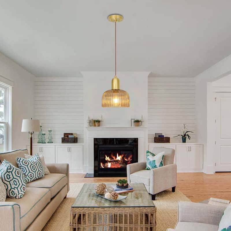 Vintage island lights gold pendant light glass hanging light